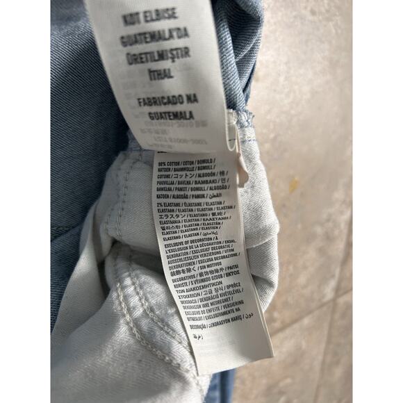 Vintage Y2K Hollister Women’s Blue Denim Distressed Flare Jeans Low Rise 31x32 - Picture 4 of 6